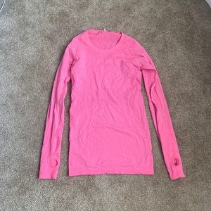 Bright pink swiftly tech long sleeve